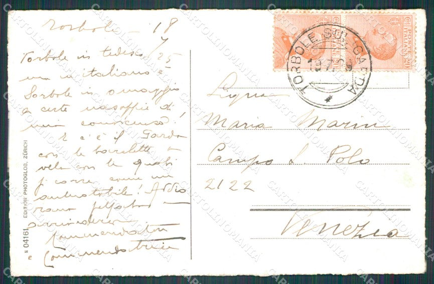 Trento Torbole Lago di Garda cartolina VK1905 – retro