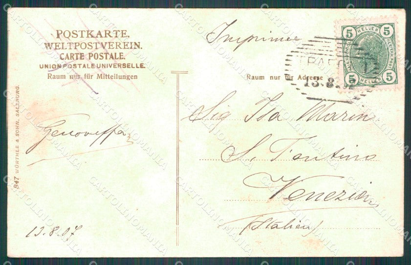 Bolzano Stelvio Trafoi ABRASA cartolina VK1906 – retro