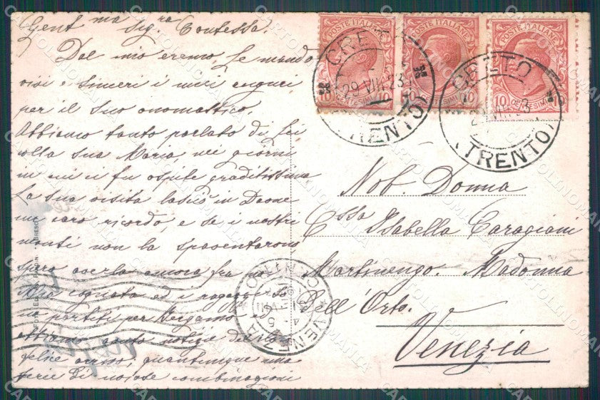 Trento Tione cartolina VK1915 – retro