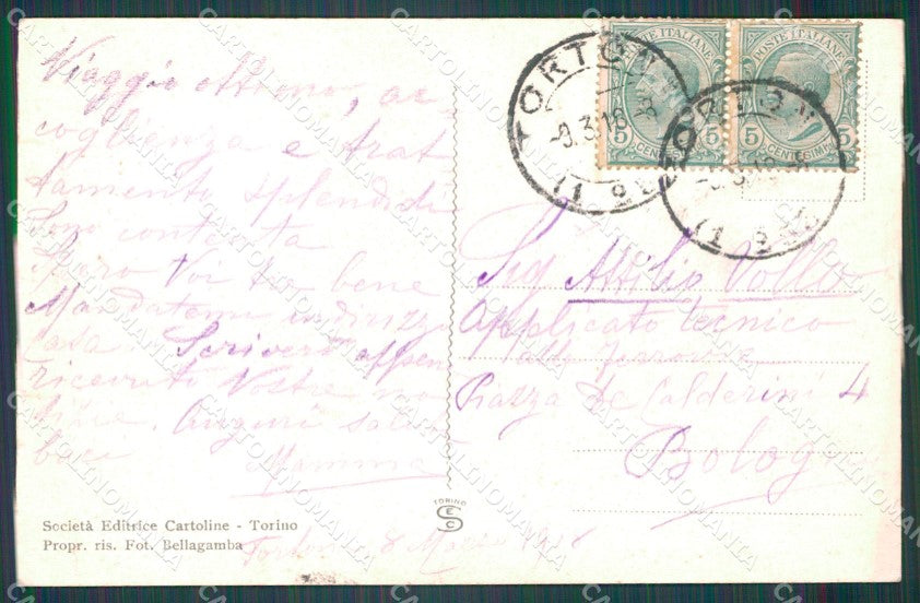 Alessandria Tortona Collegio cartolina VK1922 – retro