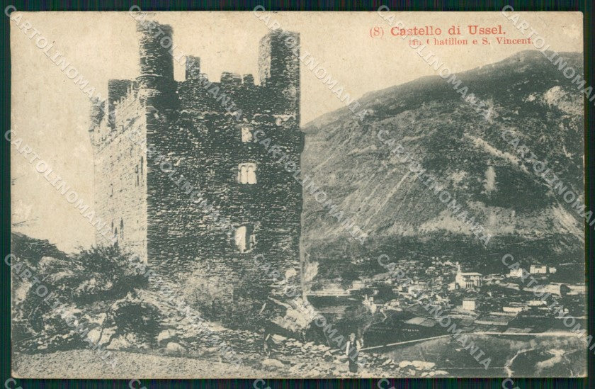 Aosta Chatillon Ussel Castello di ABRASA cartolina VK1953 – fronte
