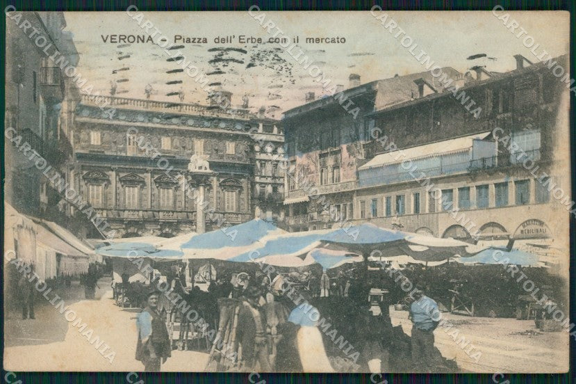 Verona Città Piazza Erbe Mercato cartolina VK1965 – fronte