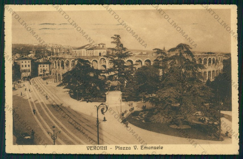 Verona Città Piazza Vittorio Emanuele cartolina VK1985 – fronte