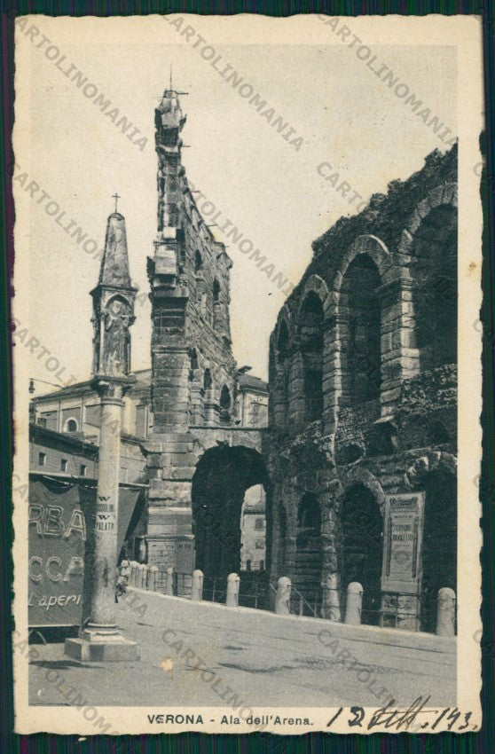 Verona Città Ala dell'Arena ABRASA cartolina VK1995 – fronte