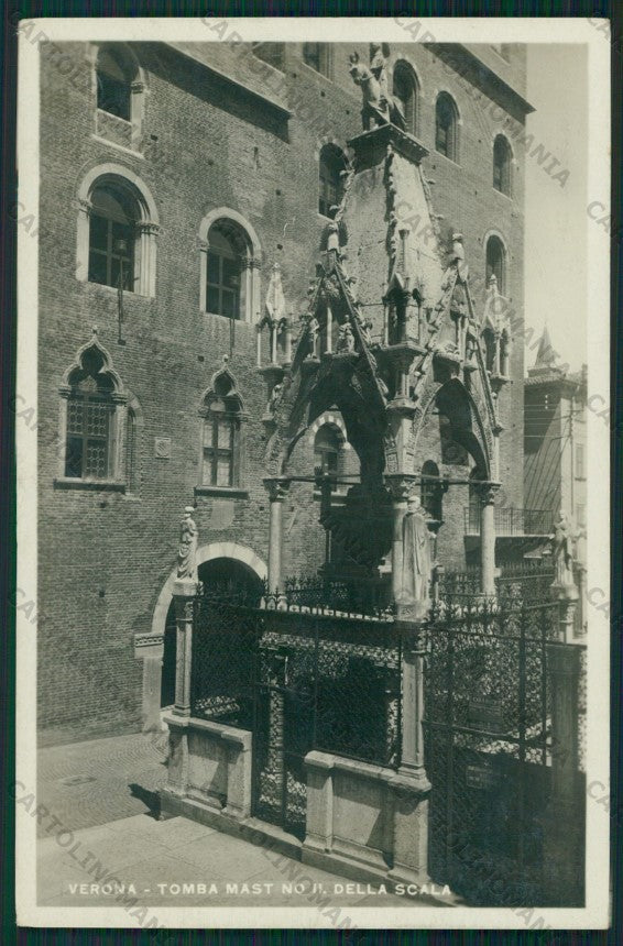 Verona Città Tomba Mastino II della Sala Foto cartolina VK2005 – fronte