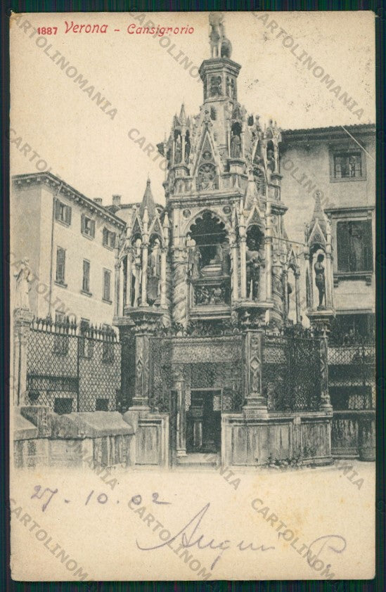 Verona Città Cansignorio PIEGHINA cartolina VK2006 – fronte