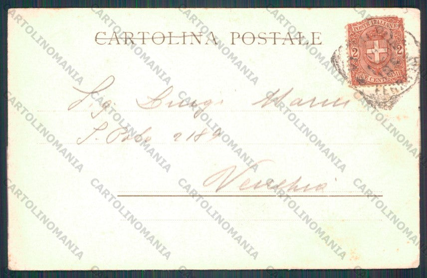 Verona Città Sant'Anastasia Castello San Pietro PIEGHINA cartolina VK2017 – retro