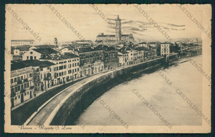 Verona Città Rigaste San Zeno PIEGHE cartolina VK2018 – fronte