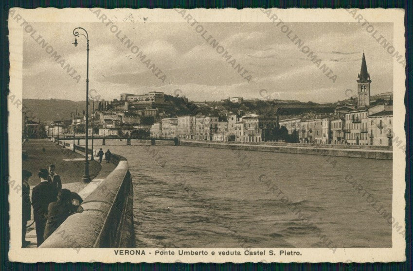 Verona Città Ponte Umberto I Castello San Pietro cartolina VK2021 – fronte