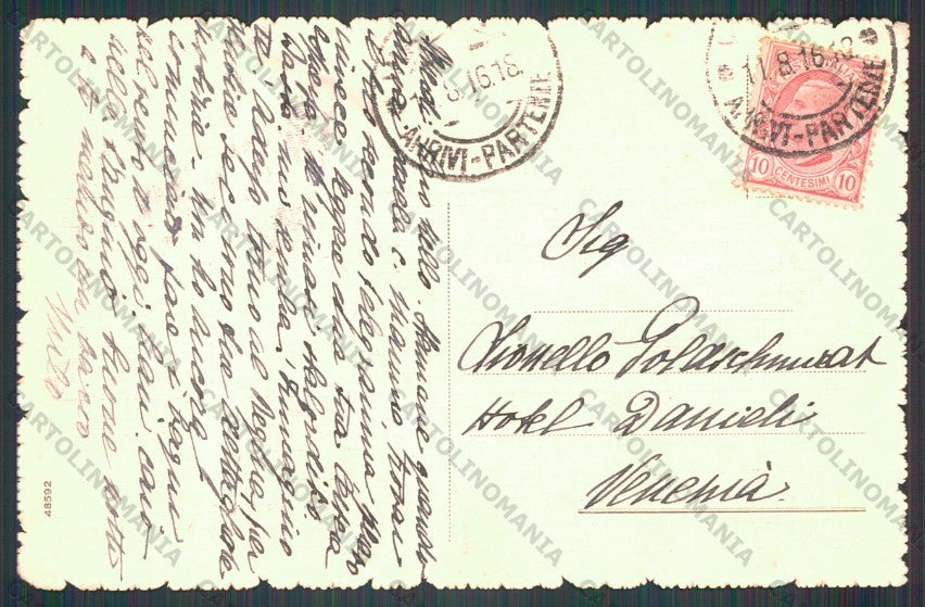 Lucca Viareggio cartolina VK2038 – retro