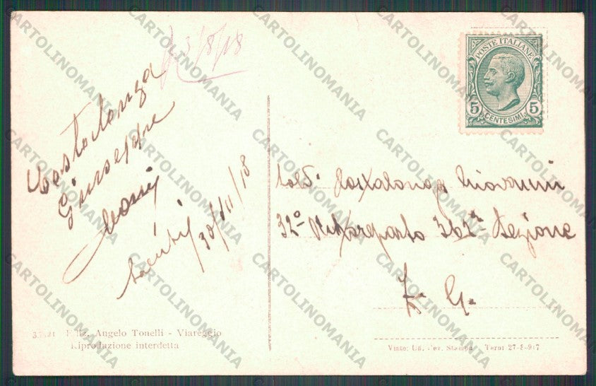 Lucca Viareggio cartolina VK2050 – retro