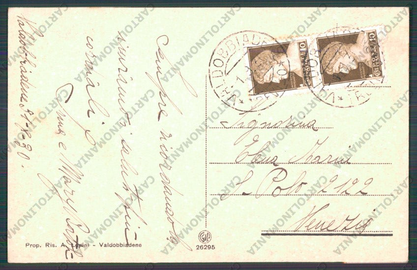 Treviso Valdobbiadene cartolina VK2052 – retro