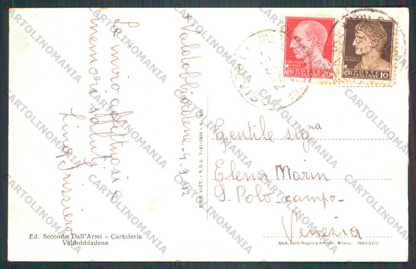 Treviso Valdobbiadene cartolina VK2053 – retro