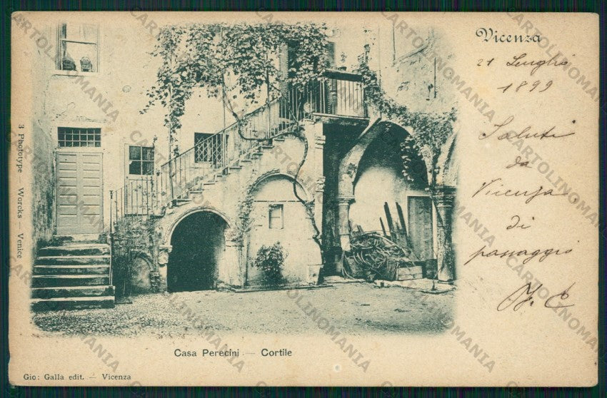 Vicenza Città Casa Perecini cartolina VK2073 – fronte