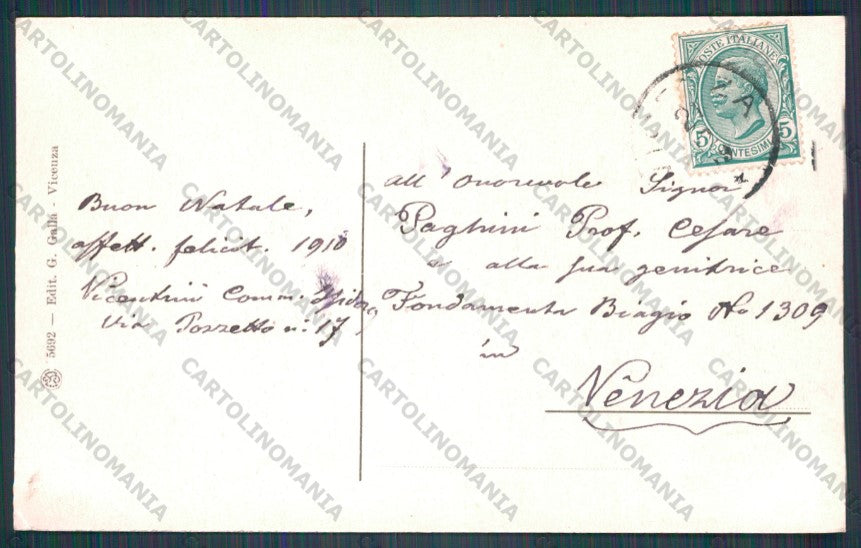 Vicenza Città Monte di Pietà cartolina VK2089 – retro