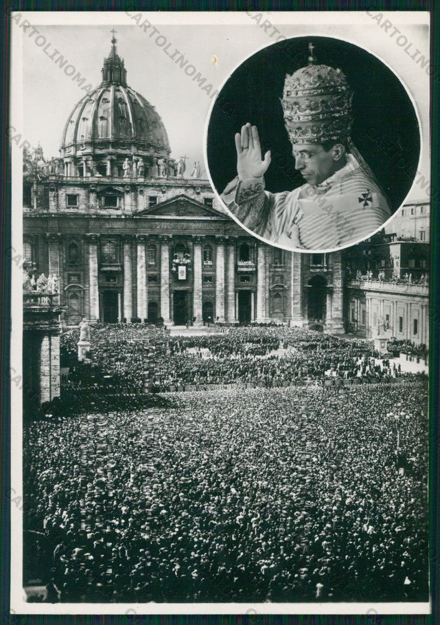 Roma Città Incoronazione Papa Pio XII 1939 ABRASA Foto FG cartolina VK2161 – fronte