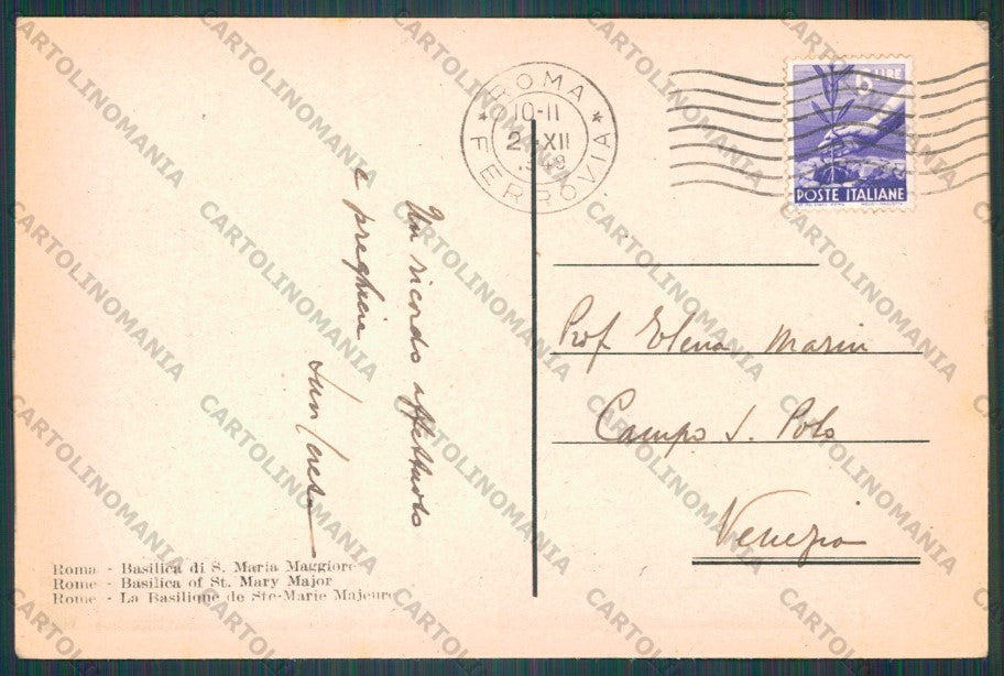 Roma Città Santa Maria Maggiore FG cartolina VK2172 – retro