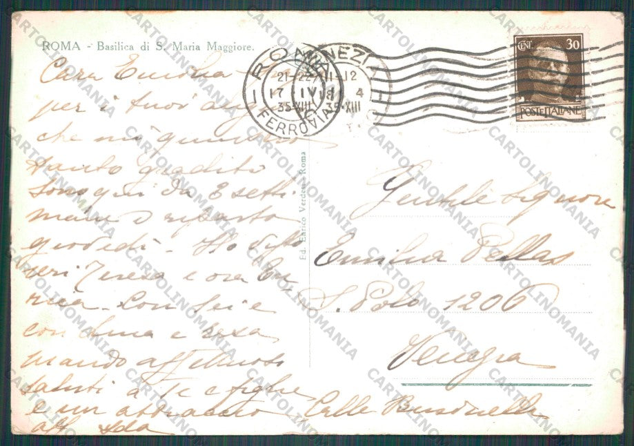 Roma Città Santa Maria Maggiore PIEGHINE FG cartolina VK2174 – retro