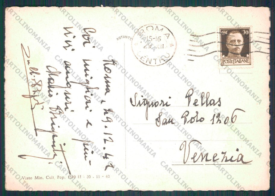Roma Città San Giovanni Laterano STRAPPINO PIEGHE FG cartolina VK2178 – retro