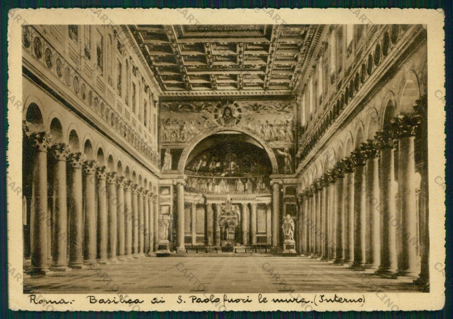 Roma Città Basilica di San Paolo PIEGHINA FG cartolina VK2188 – fronte
