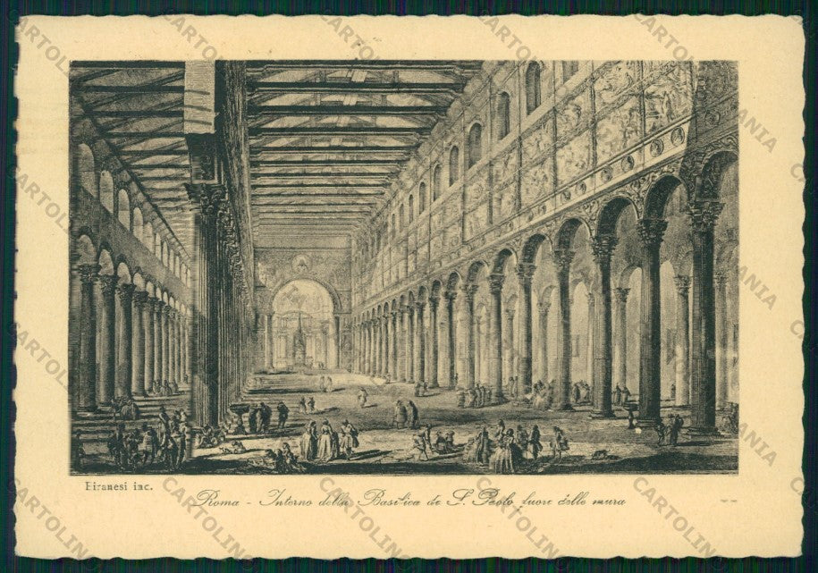 Roma Città Basilica di San Paolo PIEGHINA FG cartolina VK2190 – fronte