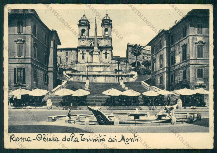 Roma Città Scalinata Chiesa Trinità Monti Mercato PIEGHINE FG cartolina VK2193 – fronte
