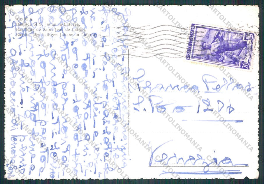Roma Città San Giovanni Laterano PIEGHE FG cartolina VK2203 – retro