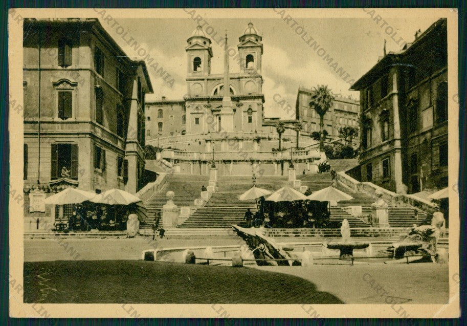 Roma Città Trinità dei Monti PIEGHINA FG cartolina VK2204 – fronte