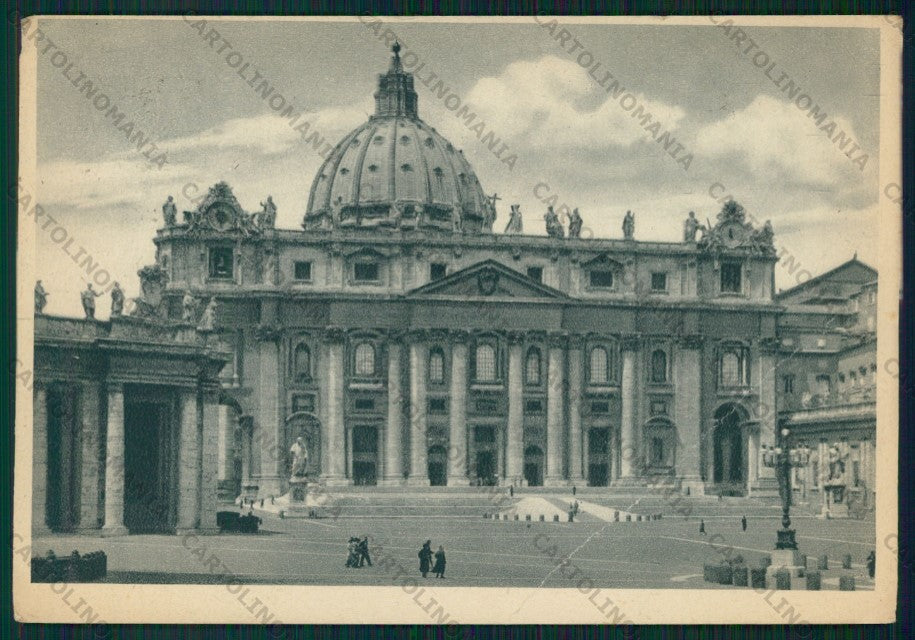Roma Città del Vaticano Basilica San Pietro PIEGATA FG cartolina VK2214 – fronte