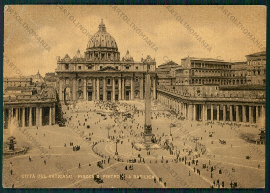 Roma Città del Vaticano Piazza San Pietro Basilica di PIEGHE FG cartolina VK2215 – fronte