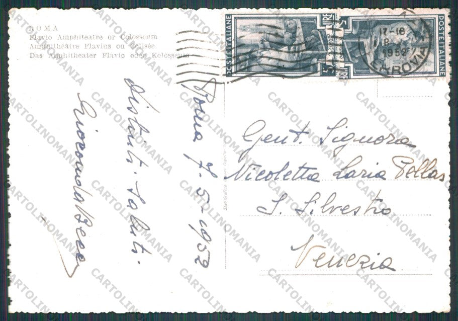 Roma Città Colosseo FG cartolina VK2241 – retro