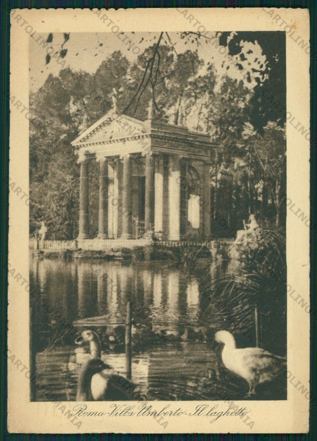 Roma Città Villa Umberto Anatre PIEGHINE FG cartolina VK2246 – fronte