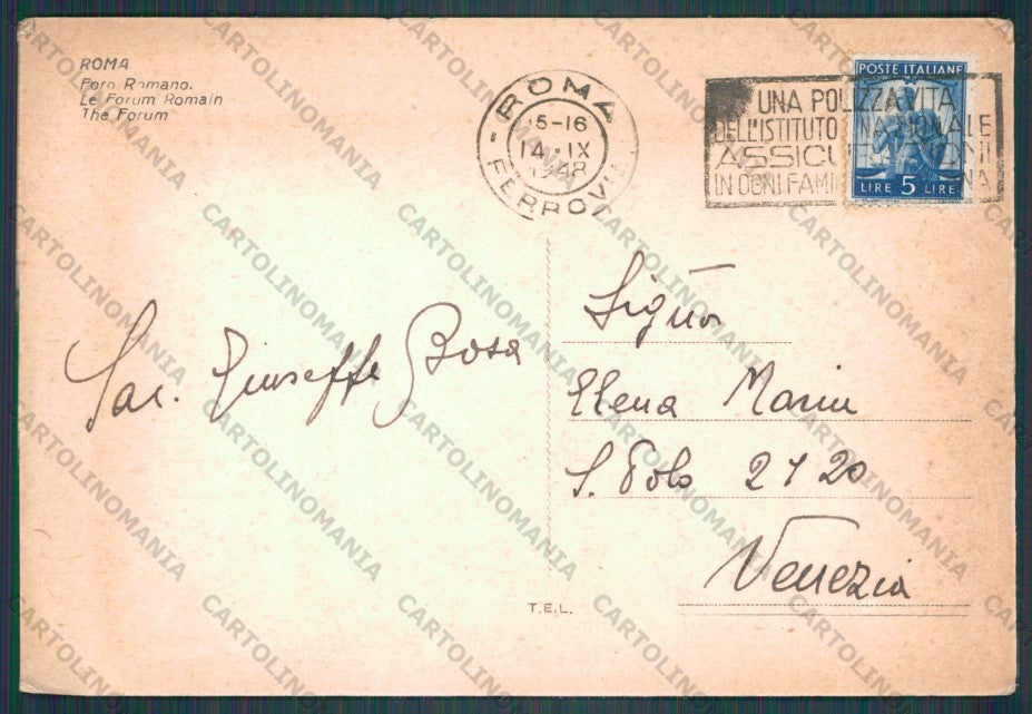 Roma Città Foro Romaro FG cartolina VK2255 – retro