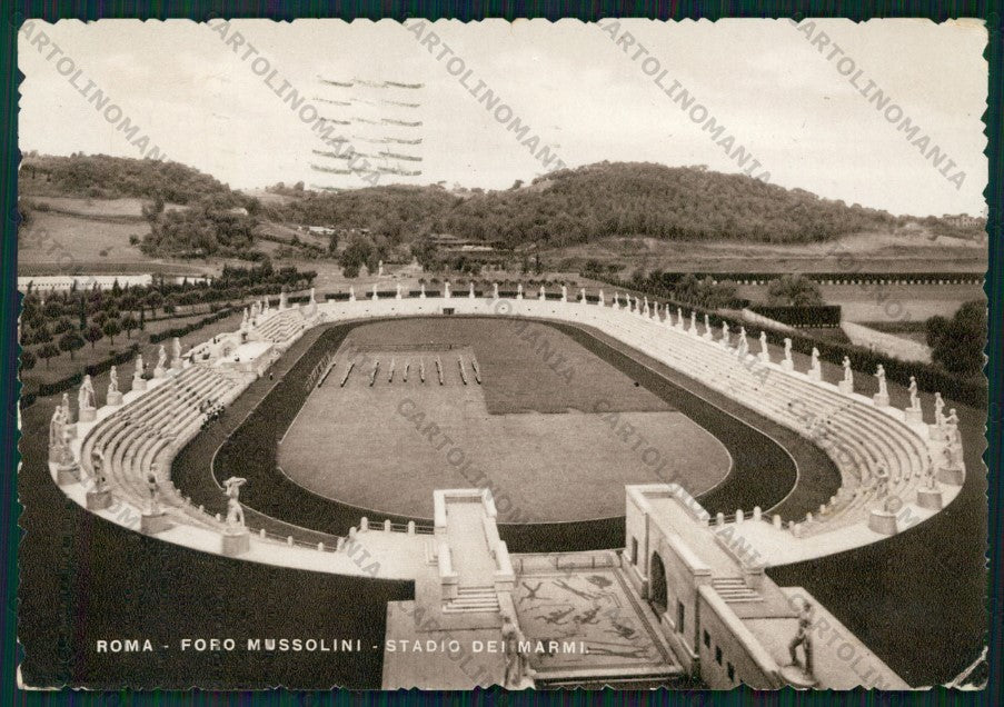 Roma Città Foro Mussolini Stadio dei Marmi PIEGHE Foto FG cartolina VK2279 – fronte