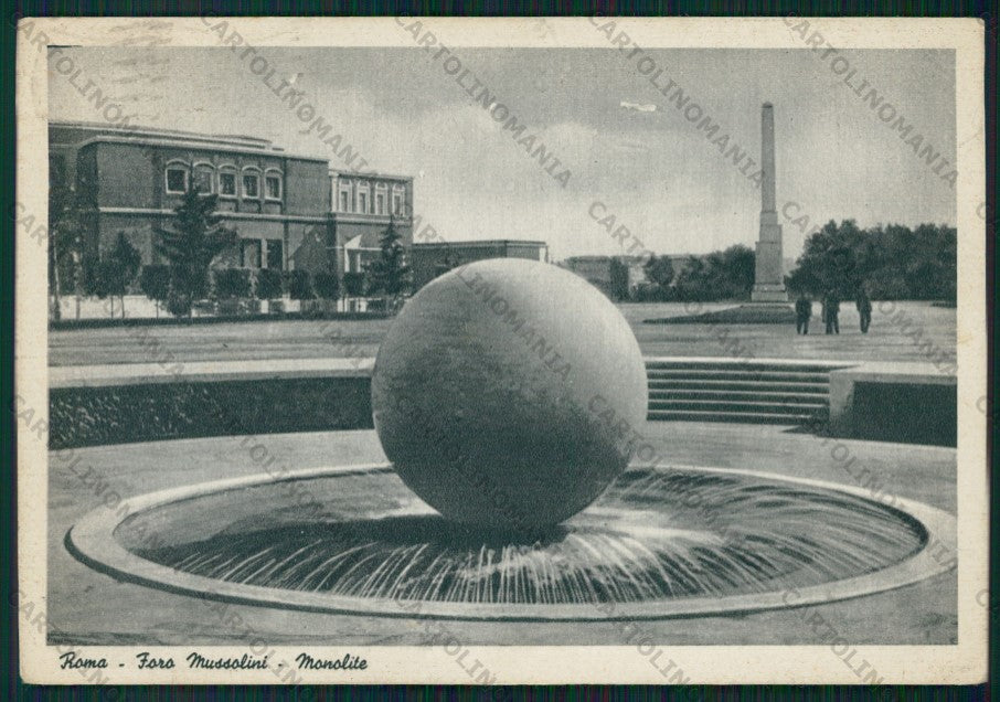 Roma Città Foro Mussolini Fontana Monolite FG cartolina VK2282 – fronte