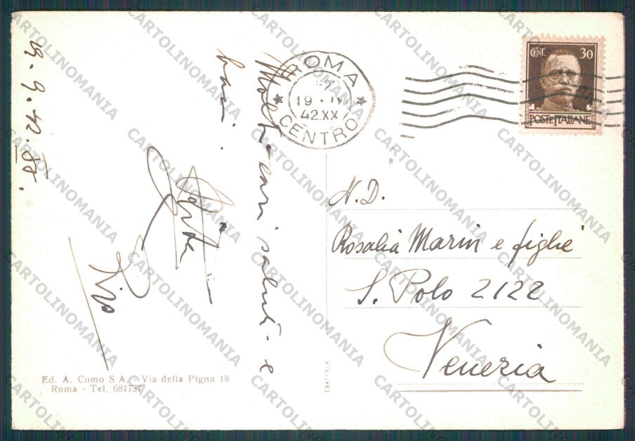 Roma Città Foro Mussolini FG cartolina VK2285 – retro