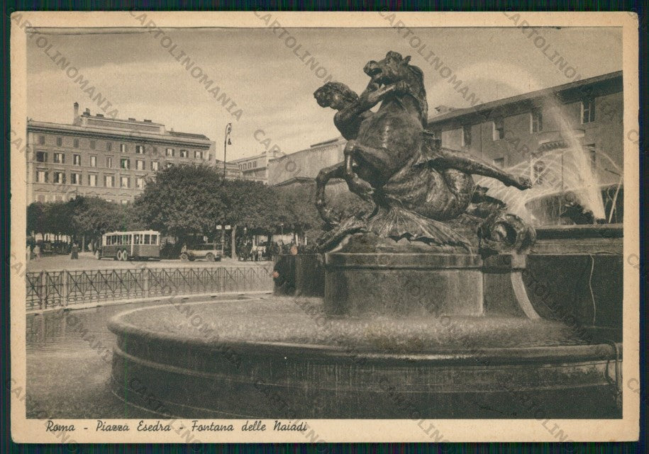 Roma Città Piazza Esedra Fontana Naiadi Corriera FG cartolina VK2286 – fronte