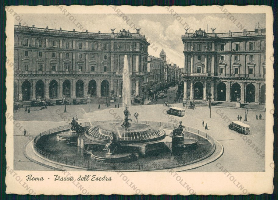 Roma Città Piazza Esedra Fontana Corriere FG cartolina VK2287 – fronte