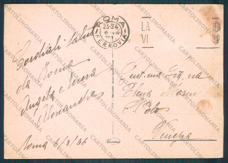 Roma Città Campidoglio STRAPPINO FG cartolina VK2294 – retro