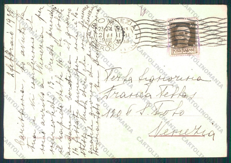 Roma Città Foro Traiano PIEGHINA FG cartolina VK2298 – retro
