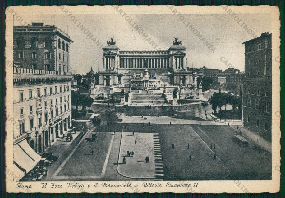 Roma Città Monumento Vittorio Emanuele II PIEGHE STRAPPINO FG cartolina VK2300 – fronte