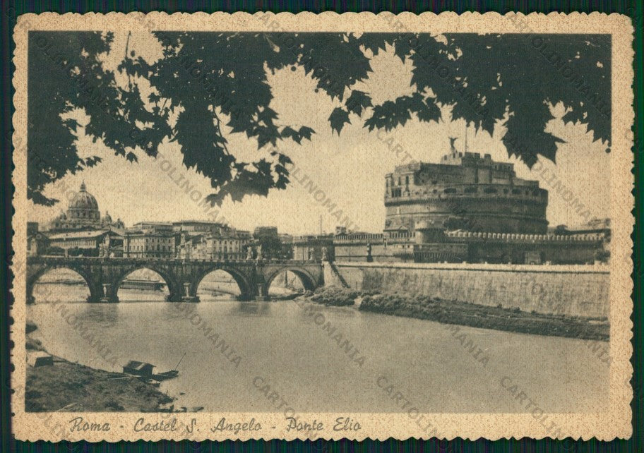 Roma Città Castel Sant'Angelo Ponte Elio PIEGHINA FG cartolina VK2302 – fronte
