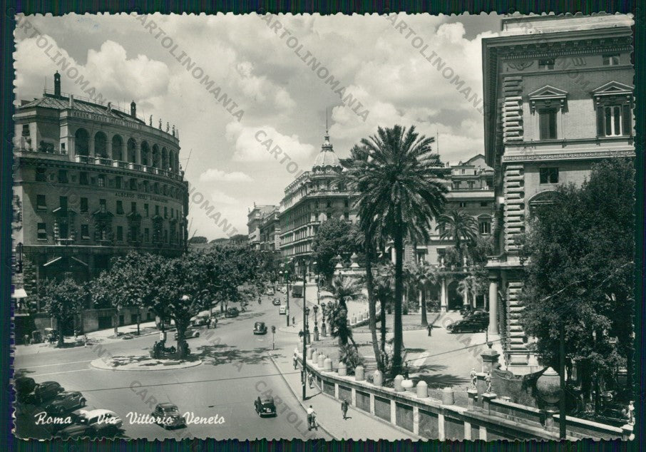 Roma Città Via Vittorio Veneto Auto PIEGHE Foto FG cartolina VK2318 – fronte