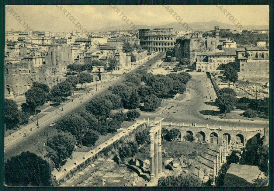 Roma Città Via dell'Impero PIEGHINE FG cartolina VK2319 – fronte
