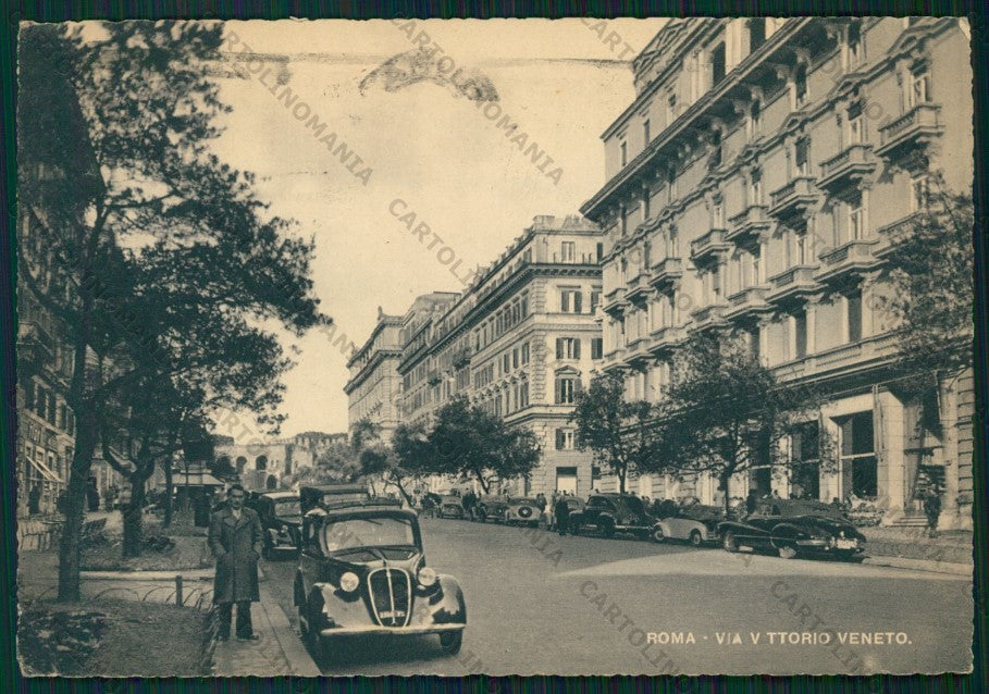 Roma Città Via Vittorio Veneto Auto FG cartolina VK2332 – fronte