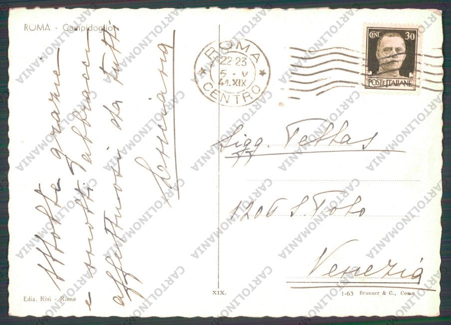 Roma Città Campidoglio FG cartolina VK2345 – retro