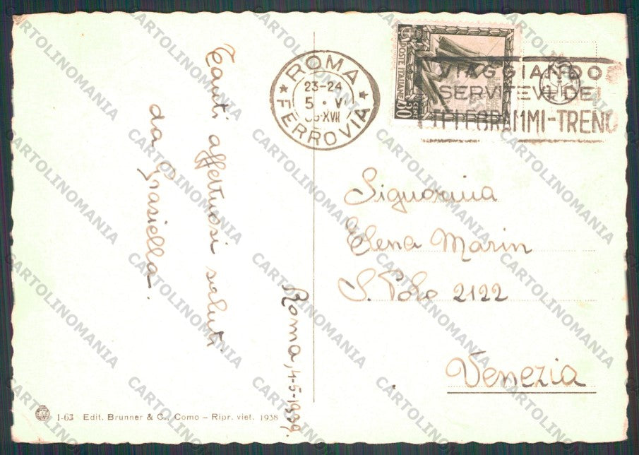 Roma Città Campidoglio PIEGA FG cartolina VK2347 – retro