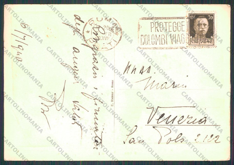 Roma Città Museo di Saltarello Romano Costumi PIEGA FG cartolina VK2362 – retro