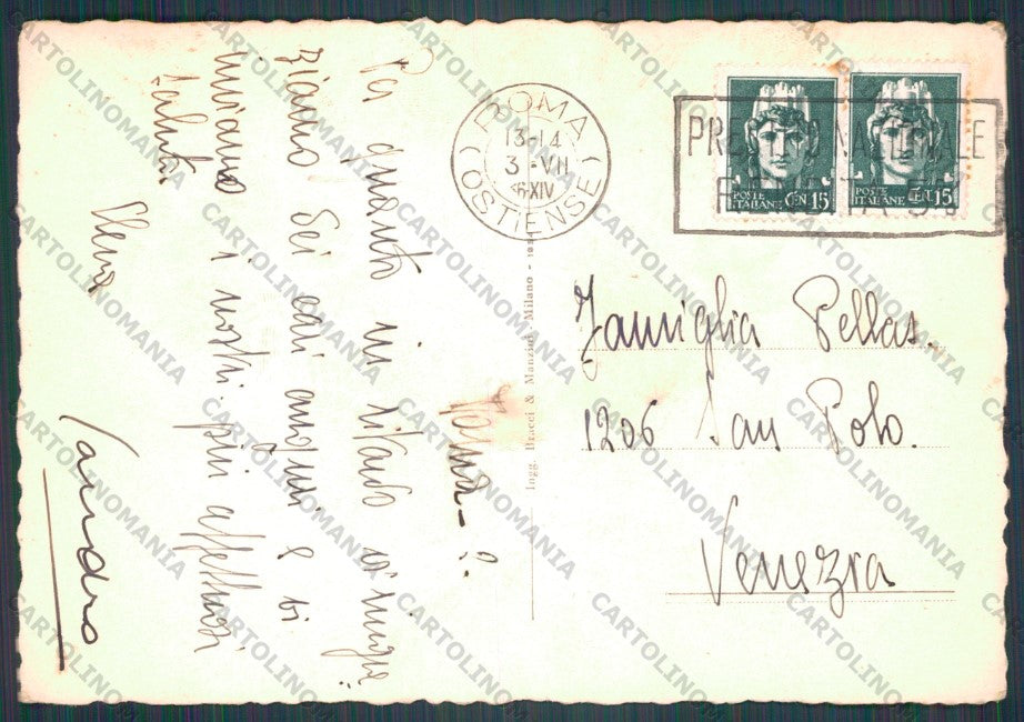 Roma Città Arco di Tito ABRASA FG cartolina VK2394 – retro