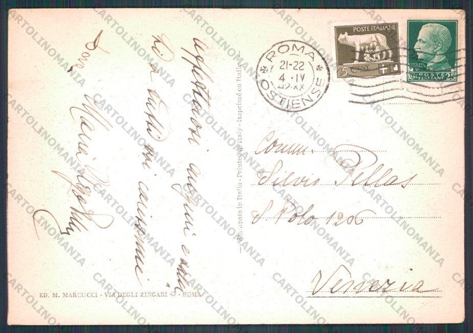 Roma Città Arco di Costantino STRAPPINI PIEGHINE FG cartolina VK2395 – retro